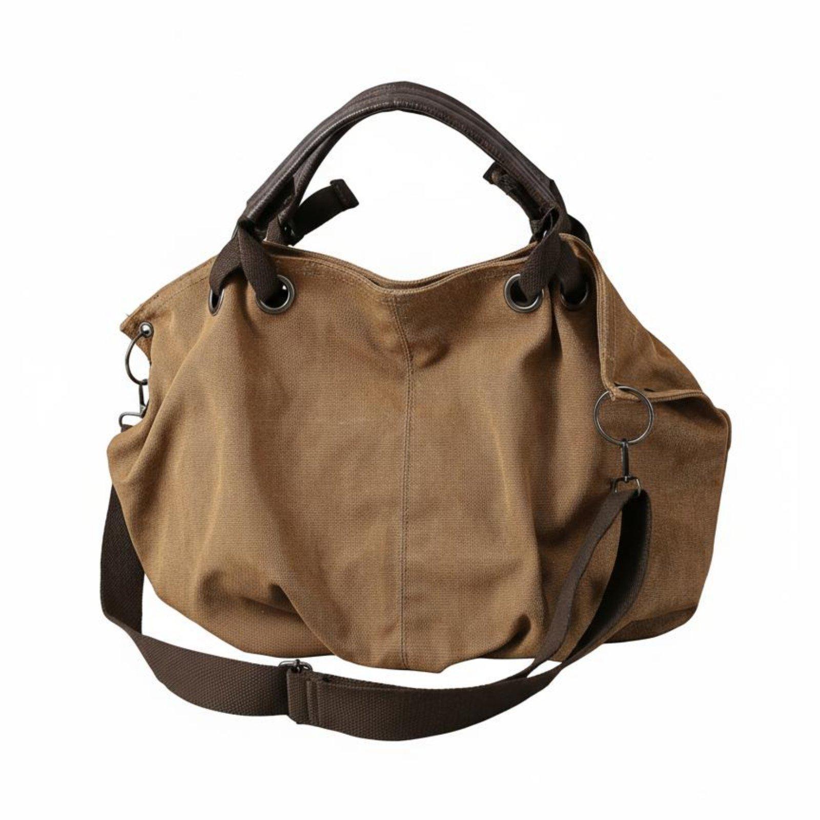 Women Bags For Office Use - Torba płócienna w stylu vintage, duża