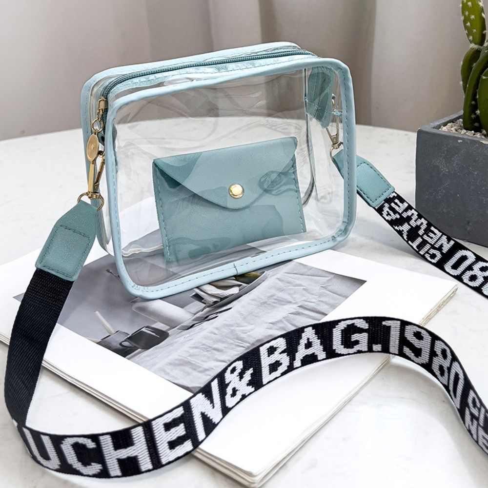 Women Bags Low Price - Przezroczysta torebka z PVC Mała kwadratowa