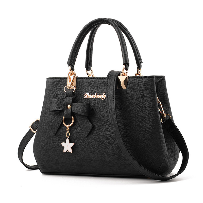 Women Bags For Office Use - Damska torebka z ozdobą kokardą i