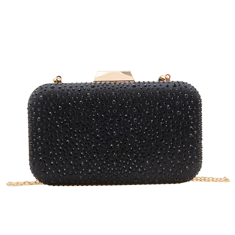 Evening Bag Beaded - Czarna torebka kopertowa z pełnym zdobieniem