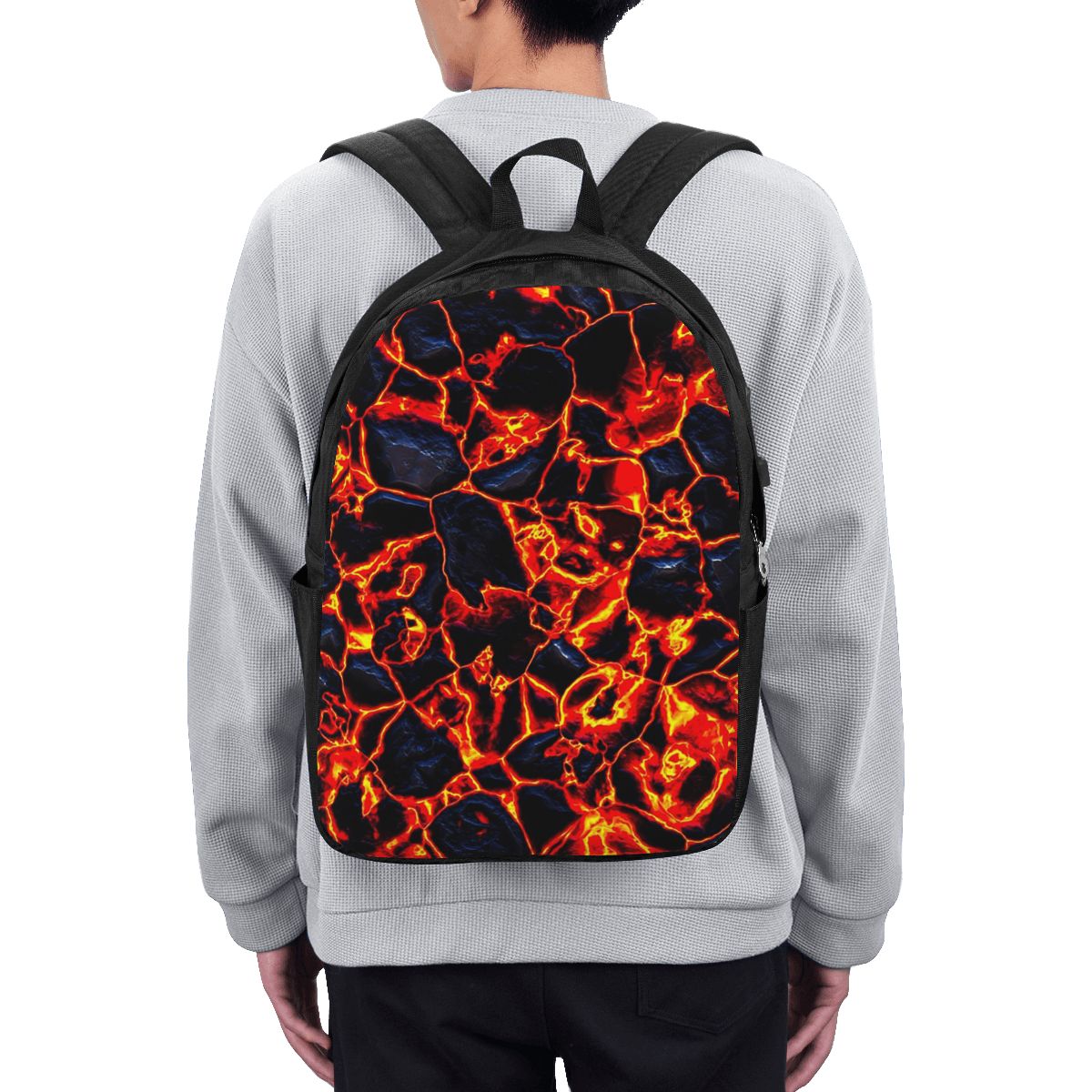 Womens Backpack - Plecak na laptopa z motywem lawy,
