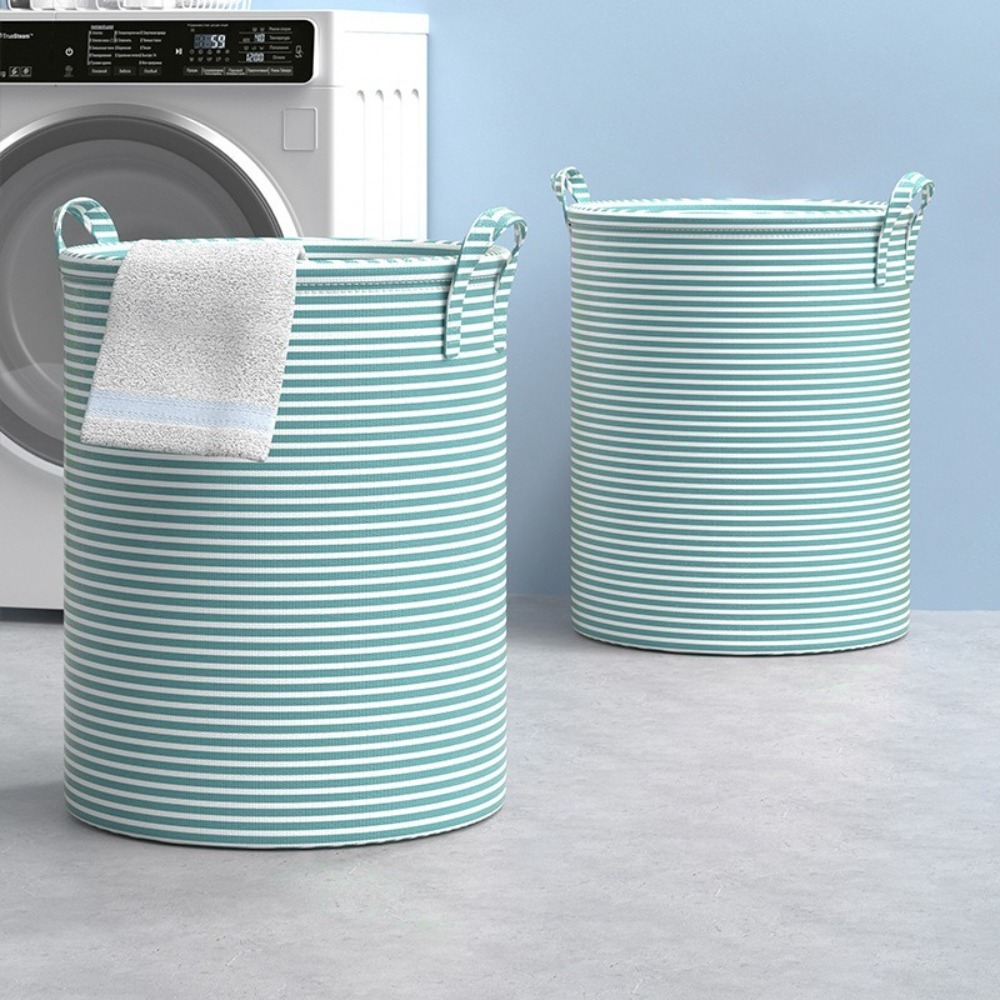 Basket Bag Wicker - Składany kosz na pranie z bawełny