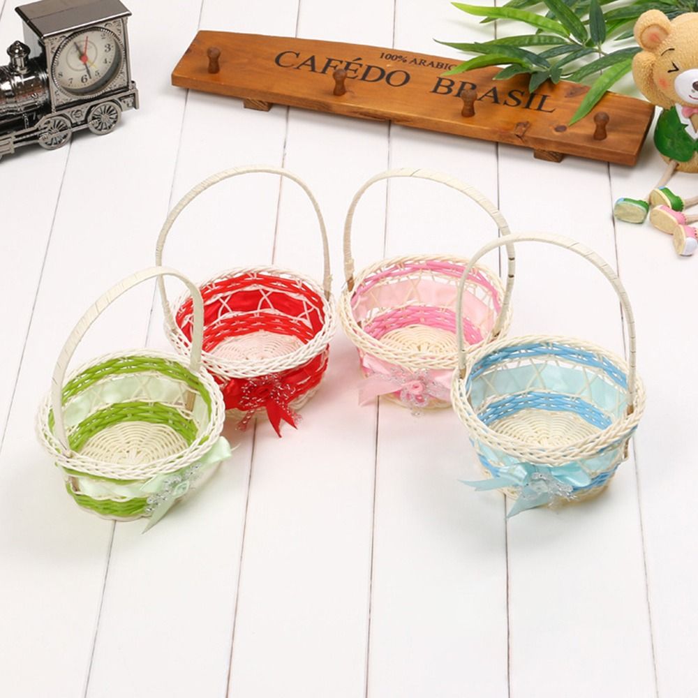 Basket Bag Wicker - Piękny, ręcznie robiony kosz na kwiaty,