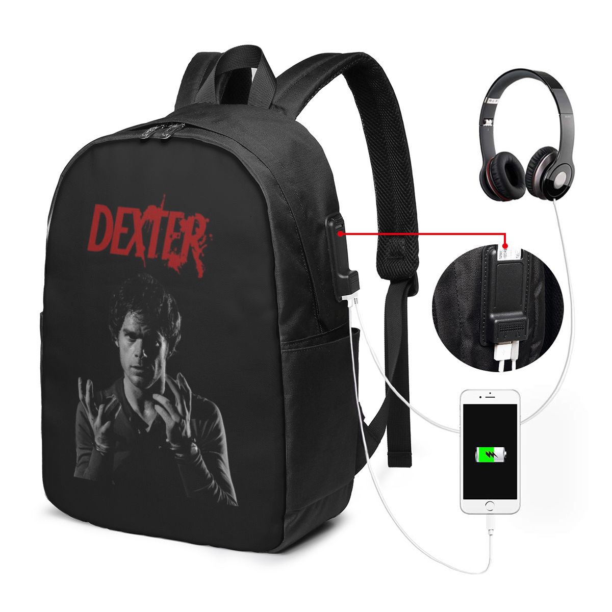 Womens Backpack - Plecak Filmowy Dexter Morgan Torba Podróżna