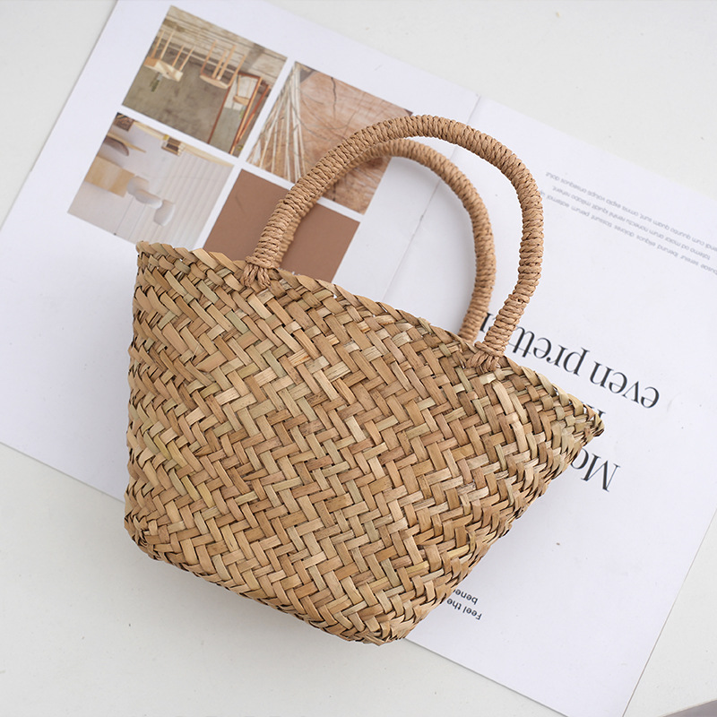 Basket Bag Wicker - Ręcznie robiona wiklinowa torba rattanowa czeski
