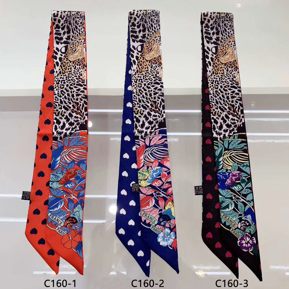 Women Bags Brands - Marka Leopard Parrot Heart Silk Scarf