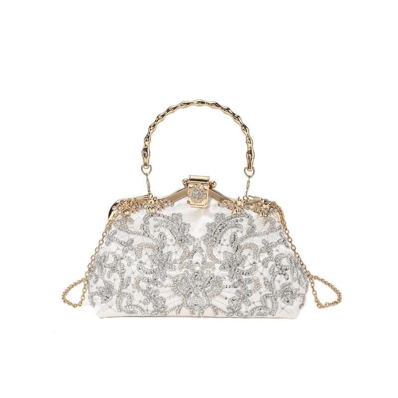 Evening Bag Beaded - Retro Nowoczesna Torebka z Haftem i