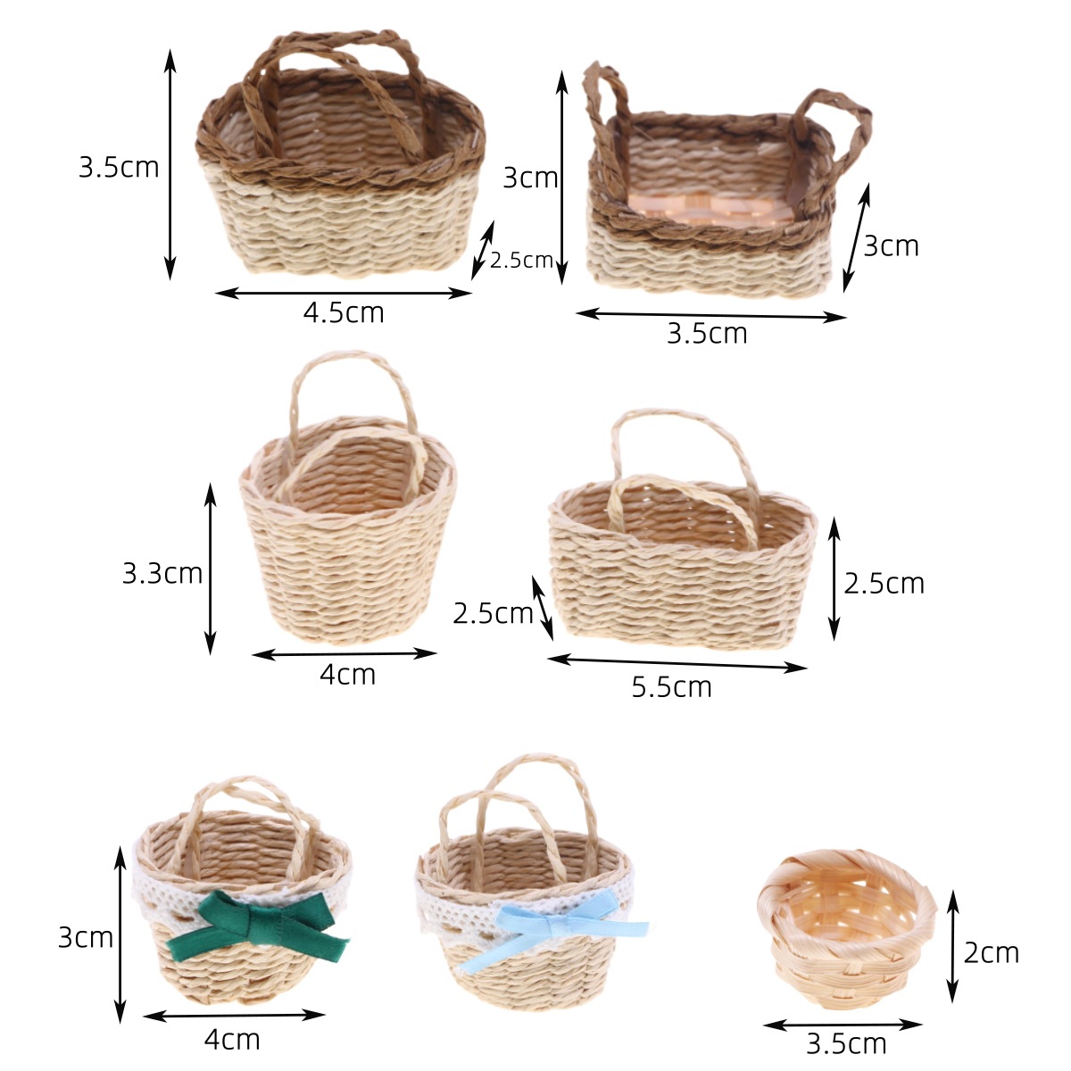 1 szt. Domek dla lalek ręcznie – Basket Bag Wicker recenzja i cena