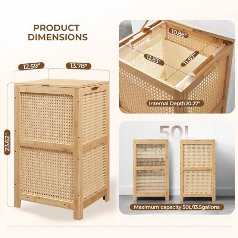 Bambusowy kosz na pranie z pok – Basket Bag Wicker recenzja i cena