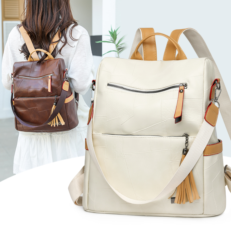 Vintage PU Leather Women Backp – Women Bags For Office Use recenzja i cena