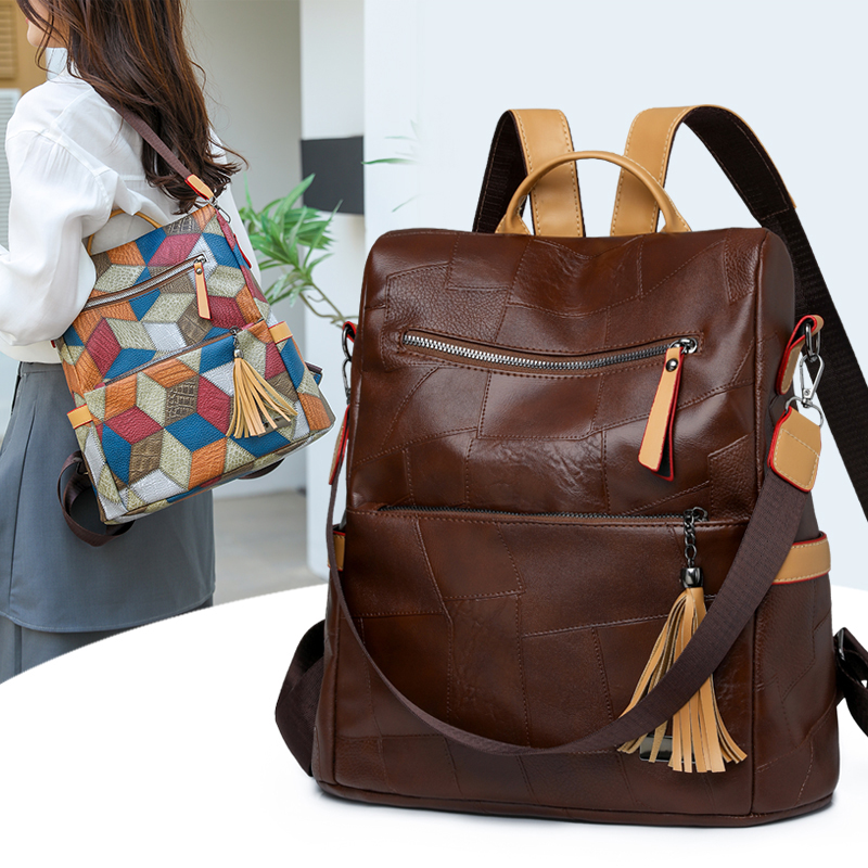 Vintage PU Leather Women Backp – Women Bags For Office Use recenzja i cena