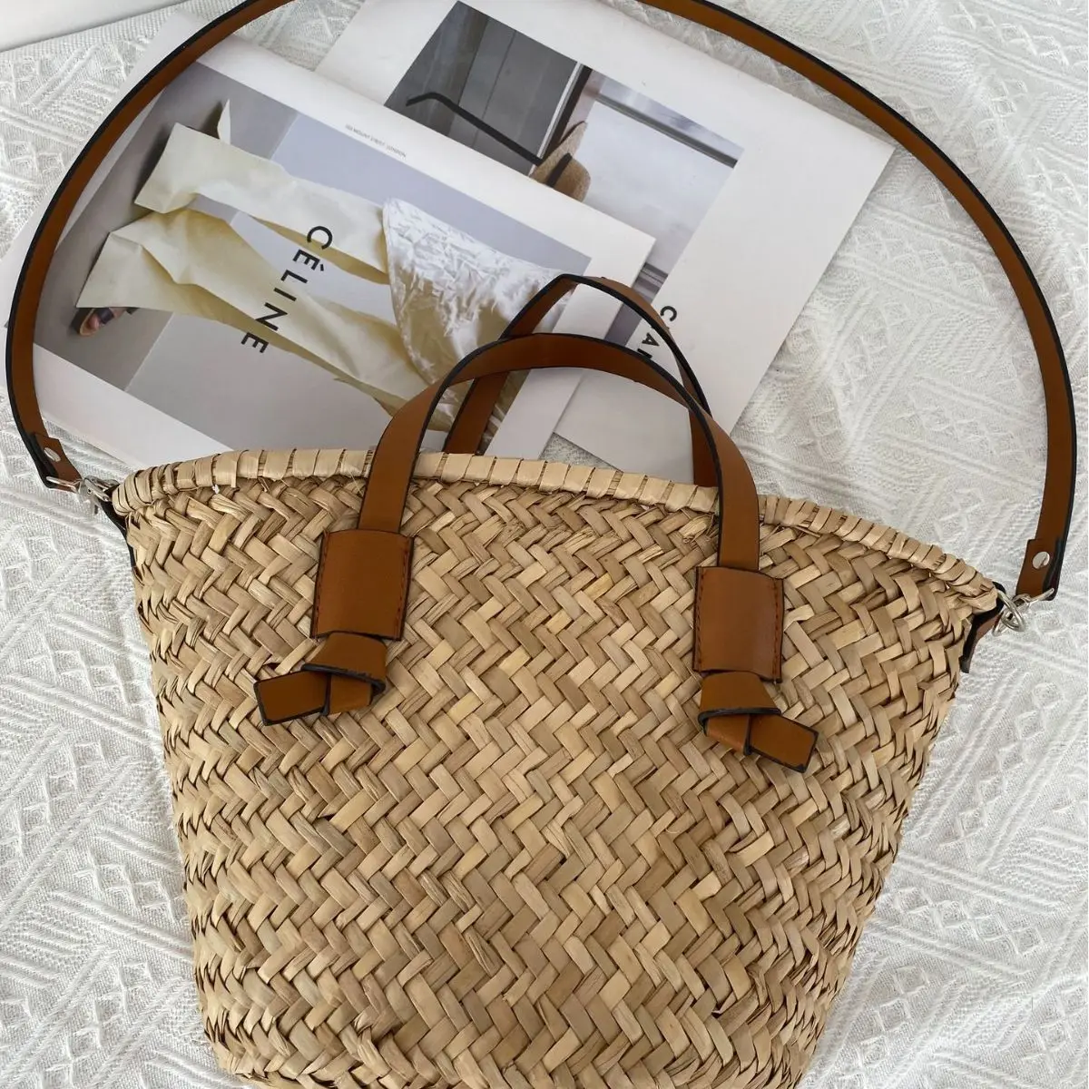Artystyczne słomiane torba na  – Basket Bag Wicker recenzja i cena