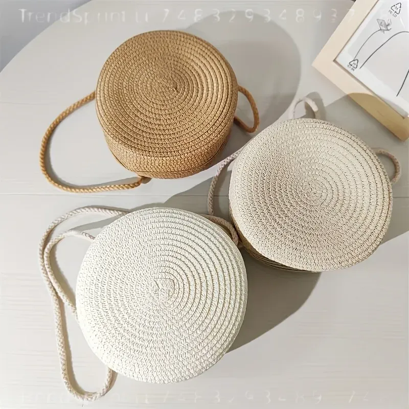 Okrągła tkana torba na ramię z – Women Bags Accessories recenzja i cena